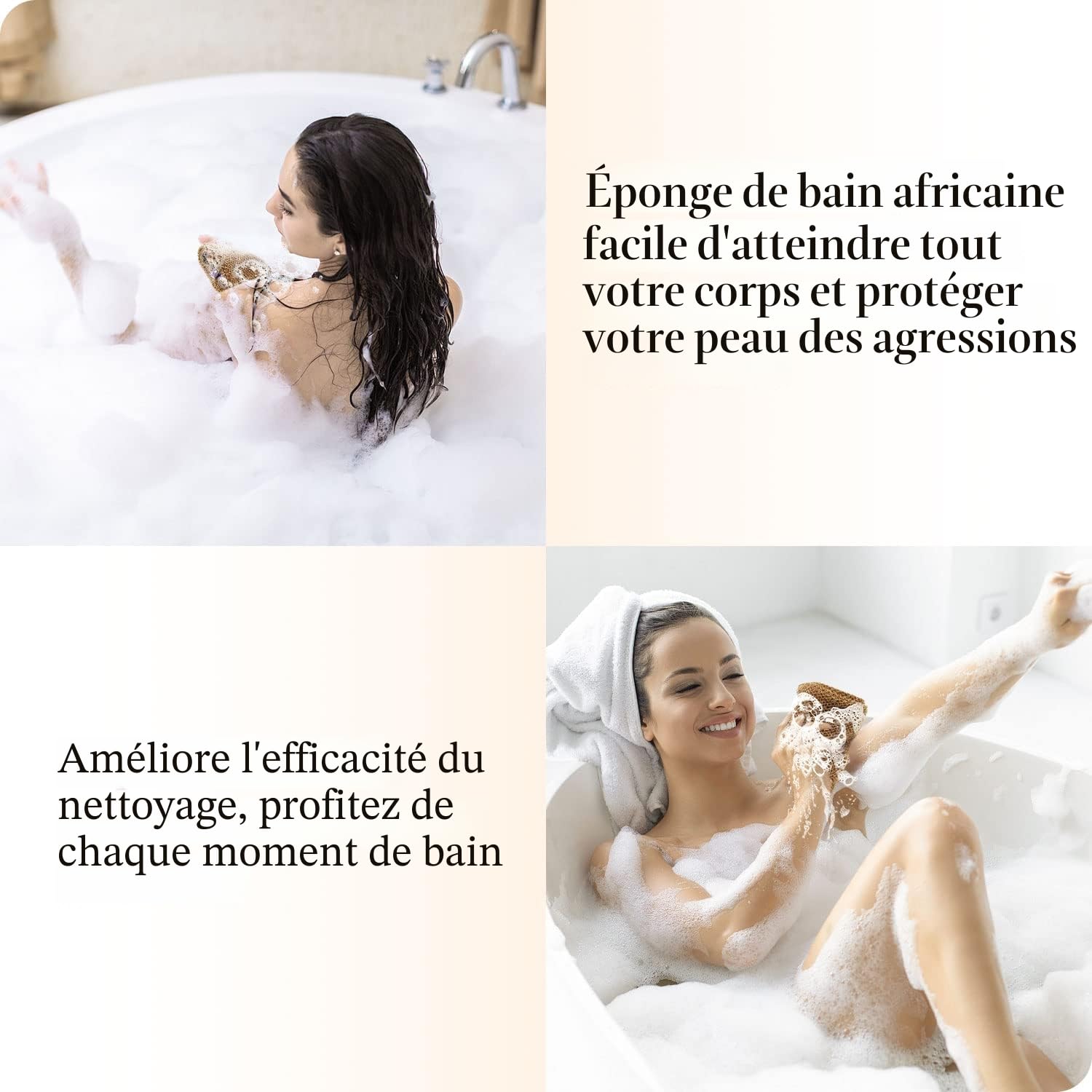 Pinkiou 3 Pièces Eponge Exfoliante Africaines, Gratte Dos Douche, Brosse Exfoliante Douce et Rugueuse - Convient Aux Hommes et Aux Femmes - Idéal pour Exfoliant pour le Corps et Lave Dos
