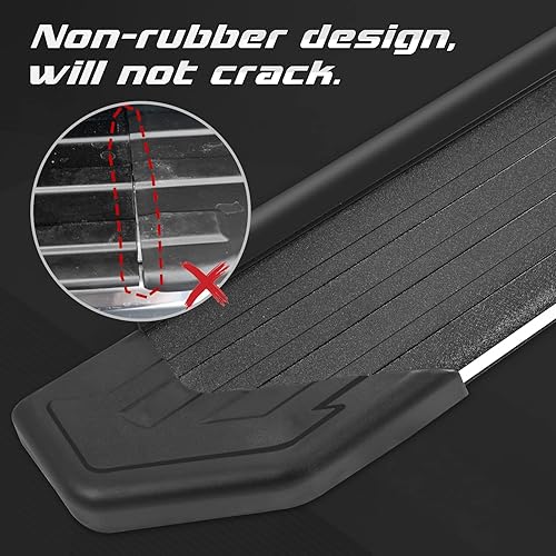 Miniatura 6 de Estribos laterales de aluminio compatibles con Jeep Grand Cherokee 2011-2021. Barras deslizantes de 5.5 pulgadas.