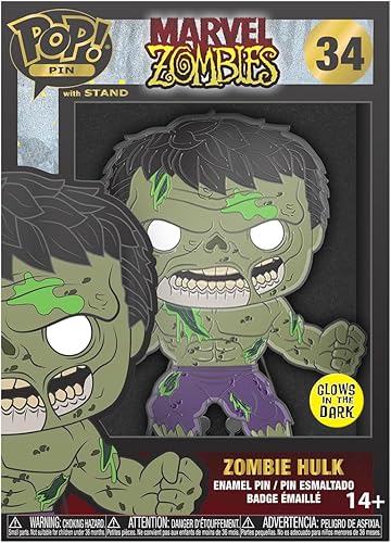 Loungefly PIN POP! Pin esmaltado grande Marvel Zombie Hulk Hulk Marvel Zombies Broche coleccionable lindo para mochilas y bolsas Idea de regalo