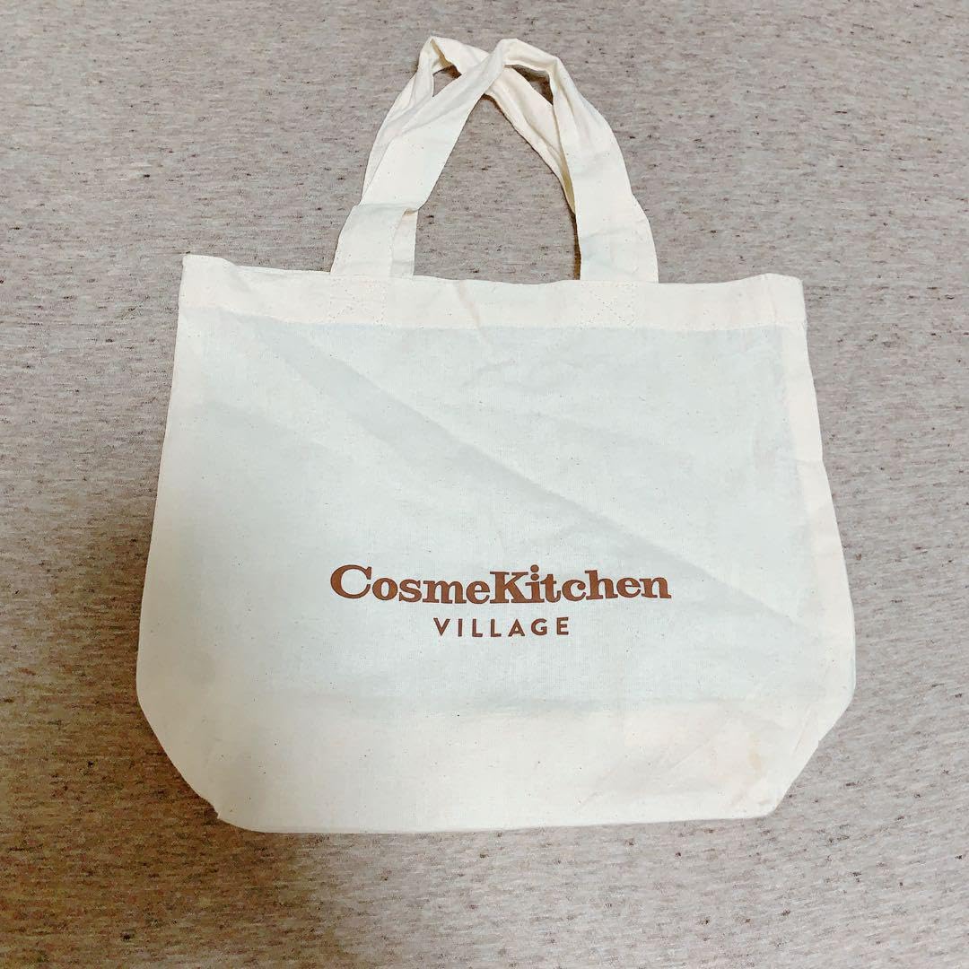 CosmeKitchen ベージュ ショッパー 中型 Amazon.co.jp: CosmeKitchen コスメキッチン トートバッグ型 布