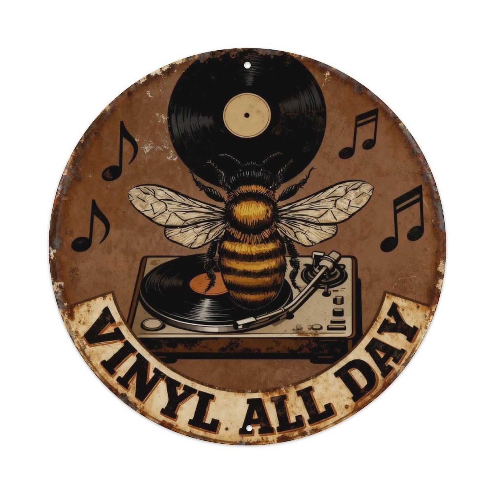 Vinyl All Day Metal Tin Sign Plaque