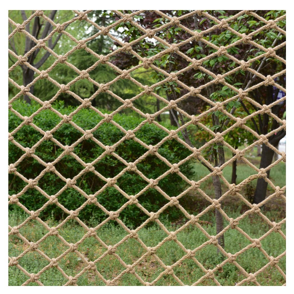 GTHTUHFD Bird Nets Child Safety Net Hemp Rope Net Climbing Netting Hemp Rope Net Child Protection Safety Net Cargo Net Endurance Garden Netting Dia 8Mm,Yellow-5X5m(16.4X16.4ft)