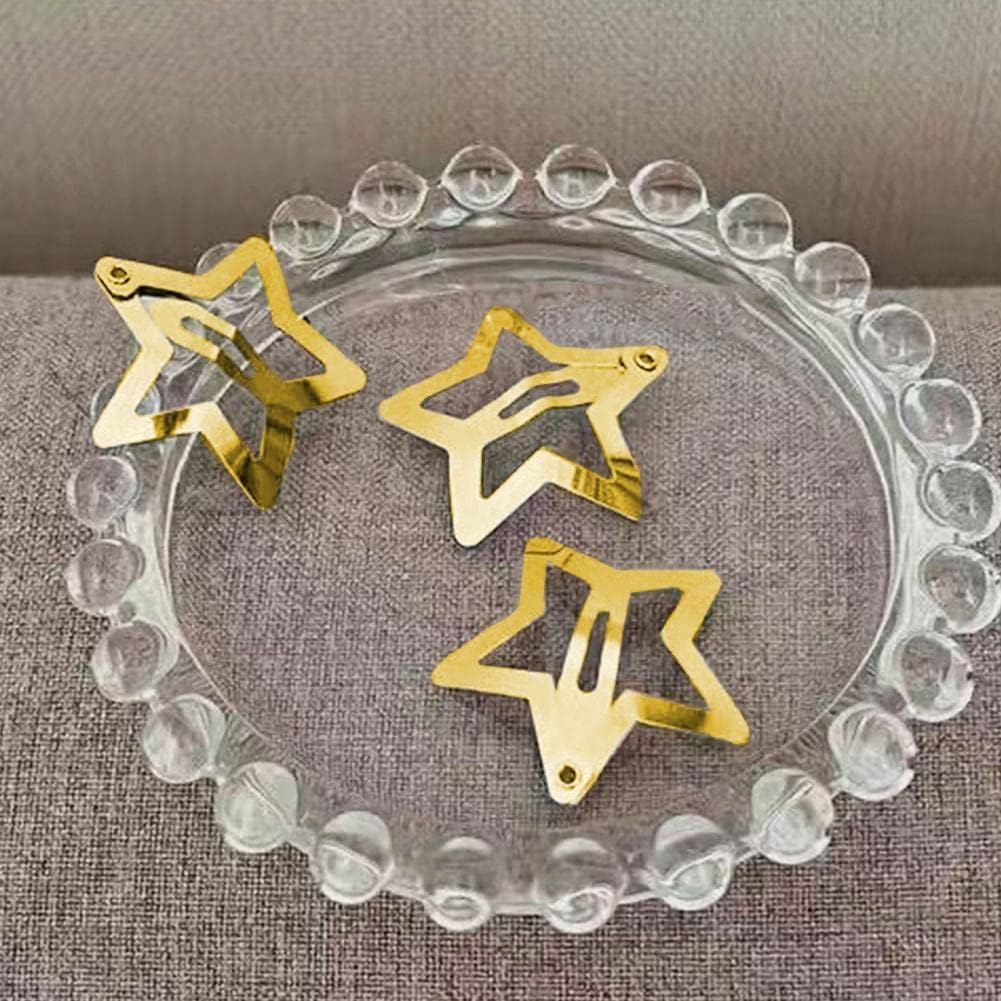 10 Pcs Gold Star Hair Clips Metal Snap Hair Clips Hair Barrettes Hair Side Clamps Headdress Cute Hair Accessories for Women Girls Beauty and Personal Care 1