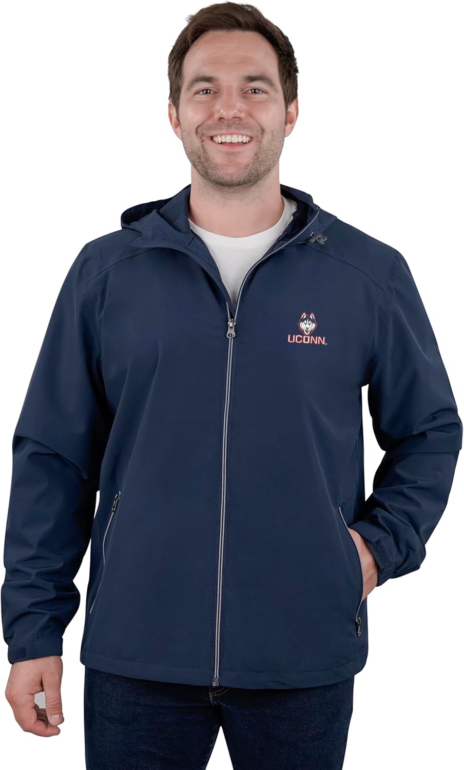 Vantage Apparel Men’s NCAA Newport Jacket – Waterproof, Windproof, Packable Rain Jacket