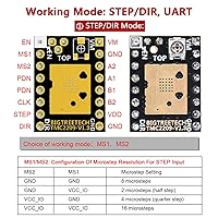 Vista 3 de BIGTREETECH TMC2209 V1.3 UART controlador de motor paso a paso 2.8A Peak Stepstick controlador silencioso para Manta M8P, Octopus V1.1, Octopus Pro