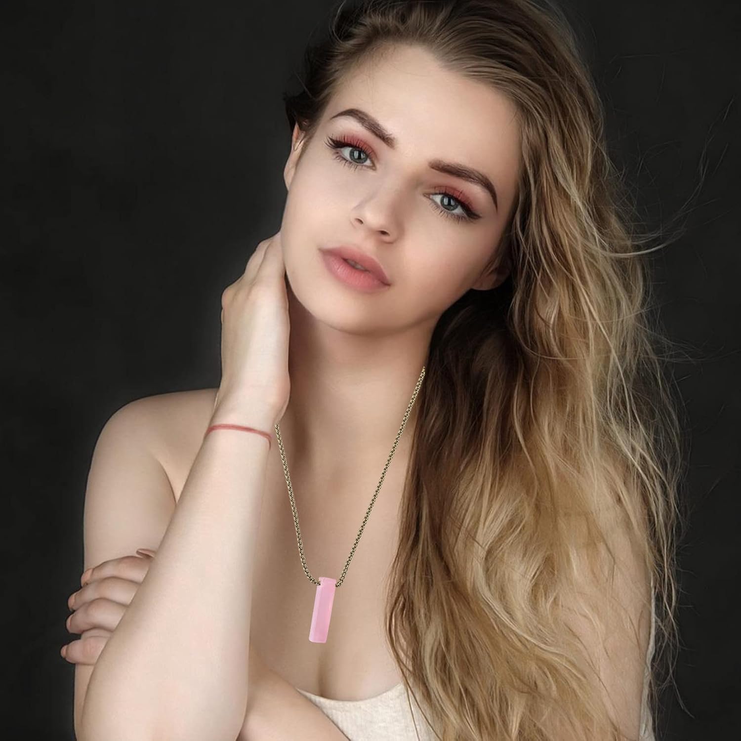 Miniatura 5 de MAIBAOTA Collar de cristal para mujer, collar con colgante de piedra natural, collar de joyería de piedras preciosas de cristal natural, regalo