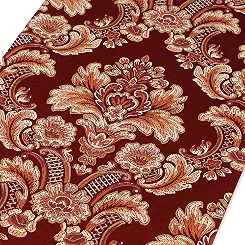 River Aside TR1504025_9 Riverbyland Elegant Vintage Table Runner Red Jacquard Pattern 200 X 33 Cm thumb #3