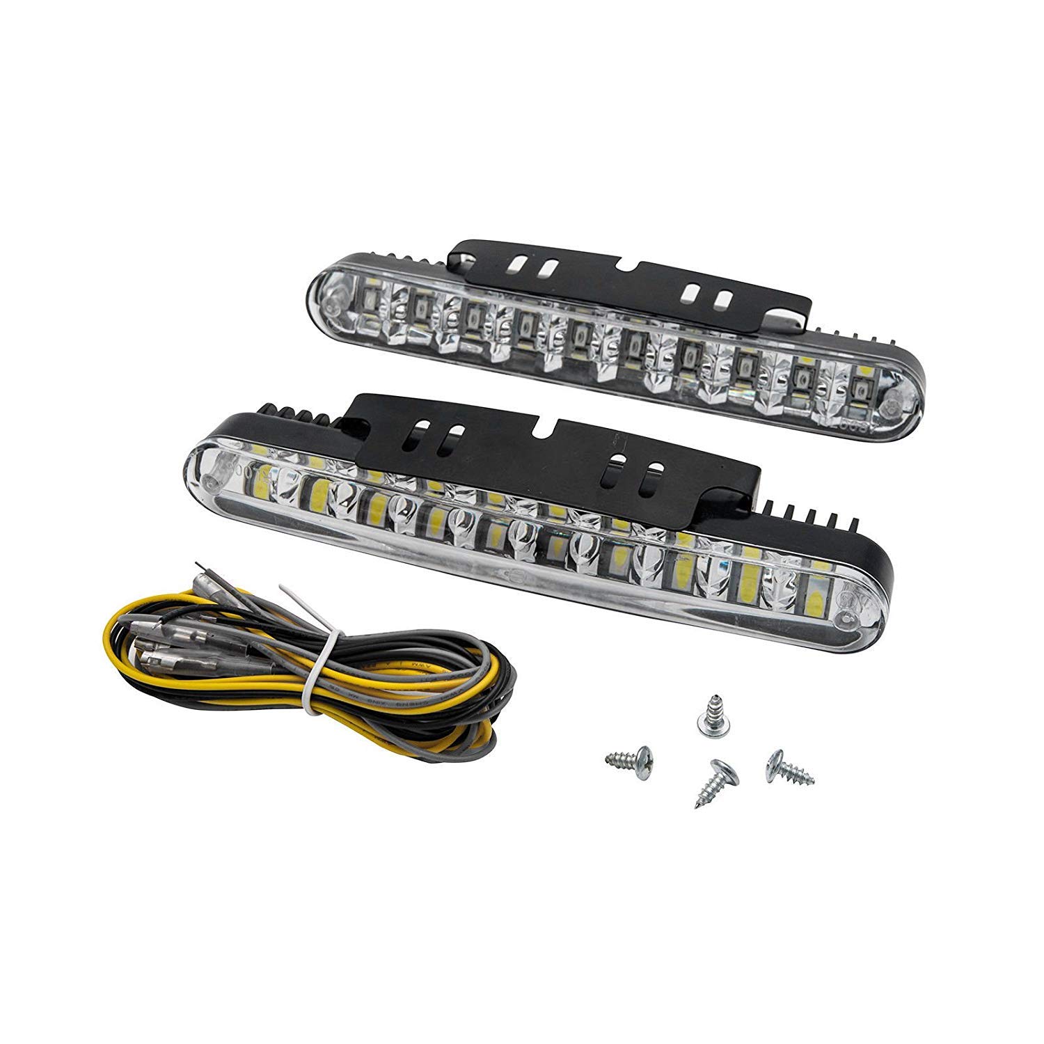 Feux de circulation diurnes – HugeAuto 2 x 30 LED pour voiture camion feux de circulation diurnes DRL clignotants antibrouillard