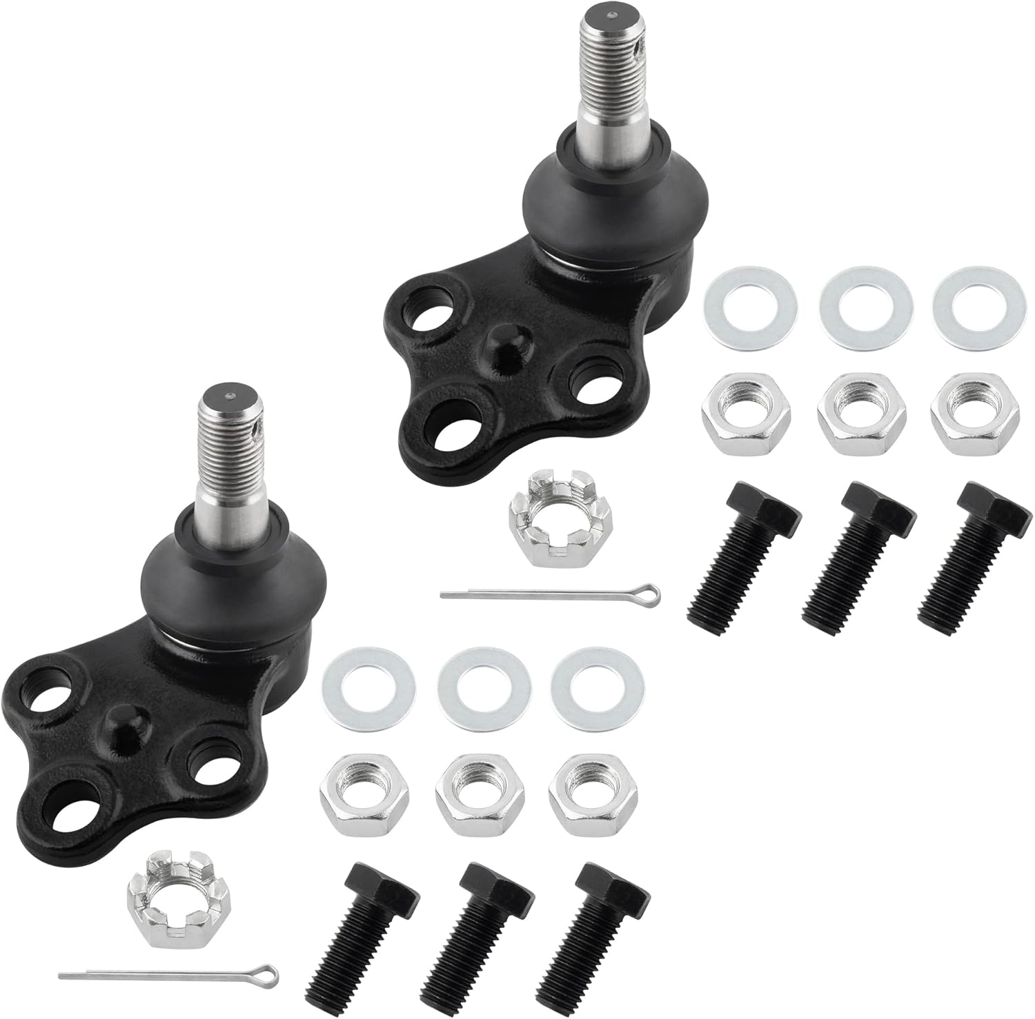 BOXI 10pcs Front Lower Ball Joints + Tie Rod Ends + Front & Rear Sway Bar End Links Fit for Infiniti QX4 1997-2003 / for Nissan Pathfinder 1996-2004 | K90662 K90659 K80435 ES3466 EV396