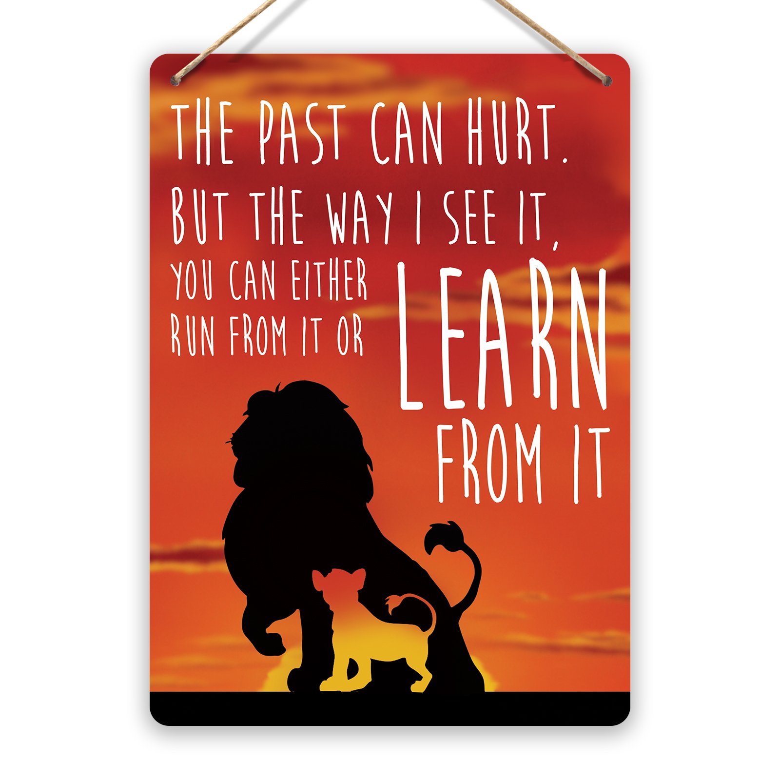 WTF | Disney Designs (Various) – Lion King Learn (Sunset) | Twine - Metal Wall Sign Plaque Art Inspirational