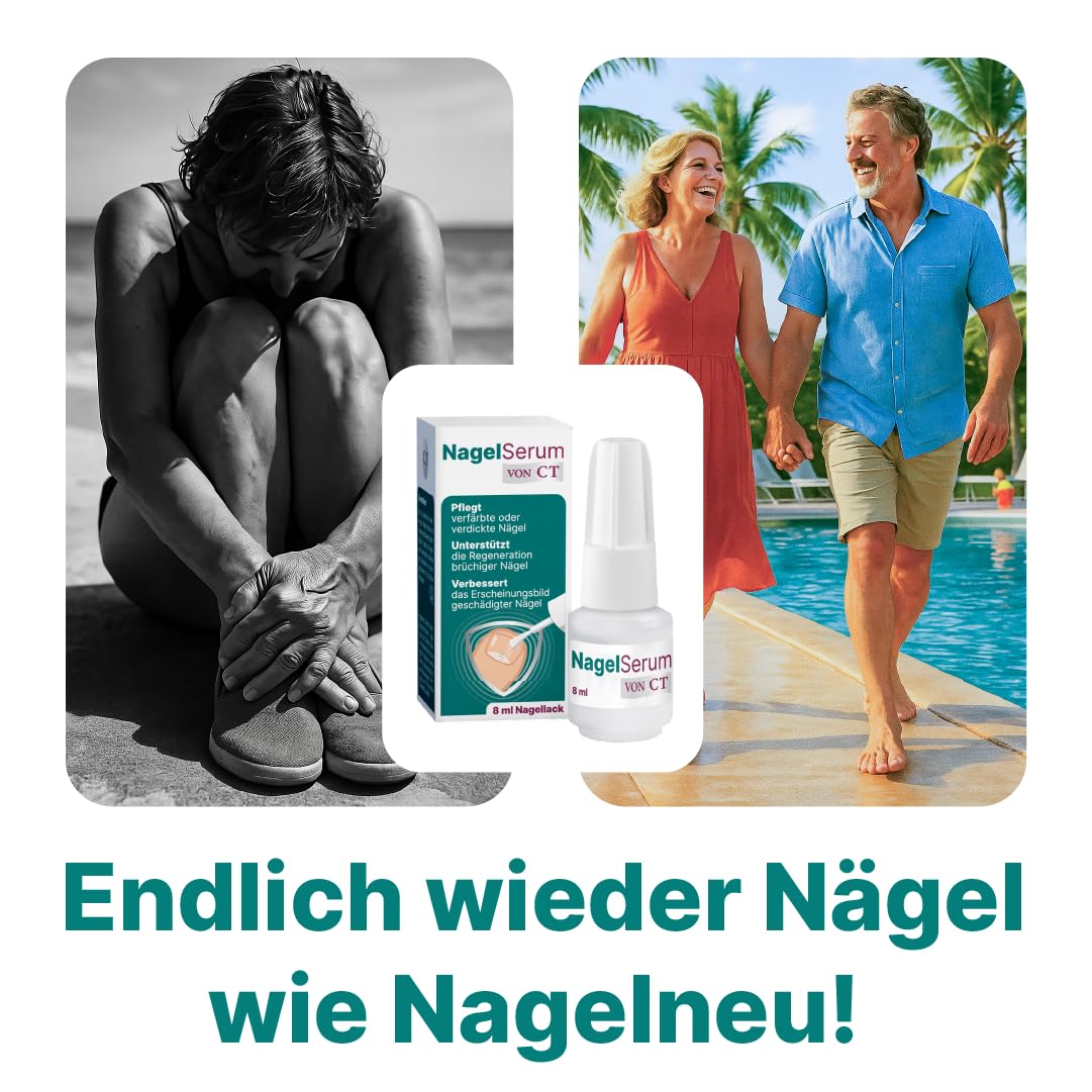 Nagelserum von CT 8ml - Nagelpflege bei verfärbten, verdickten Nägeln – mit 8% Ciclopirox – Wasserlöslicher Nagellack mit Chitosan (HPCH) – Regeneriert brüchige Nägel mit Silicium & MSM - PZN 19902455