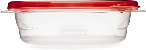 Miniatura 3 de Rubbermaid TakeAlongs - Recipientes cuadrados de almacenamiento de alimentos, 2.9 tazas, chile tintado, 2 unidades