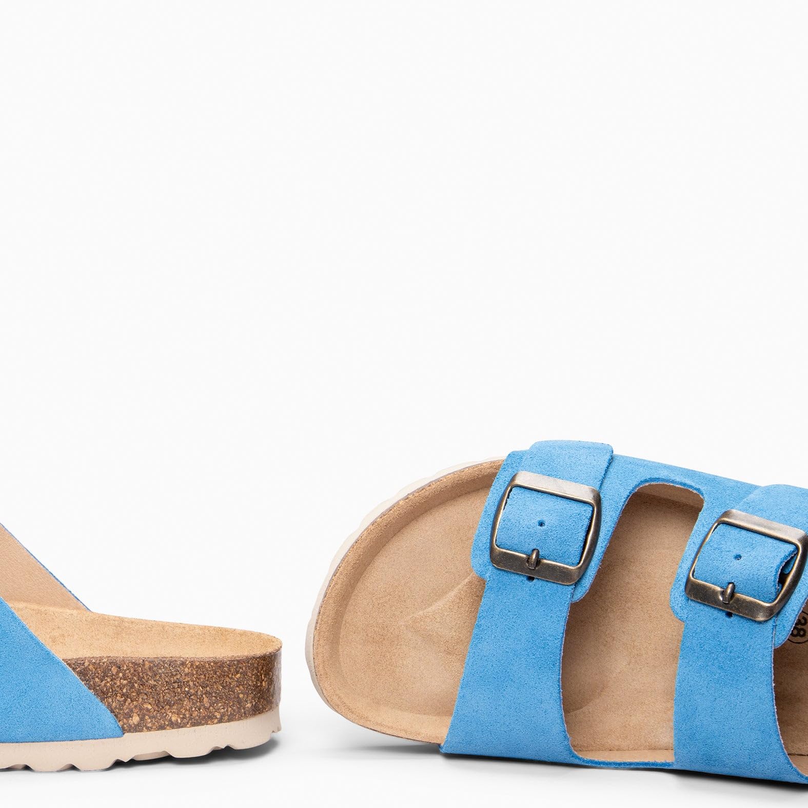 miMaO. Sandalias Planas con Doble Hebilla y Plantilla Bio. Diseñado y Fabricado en España