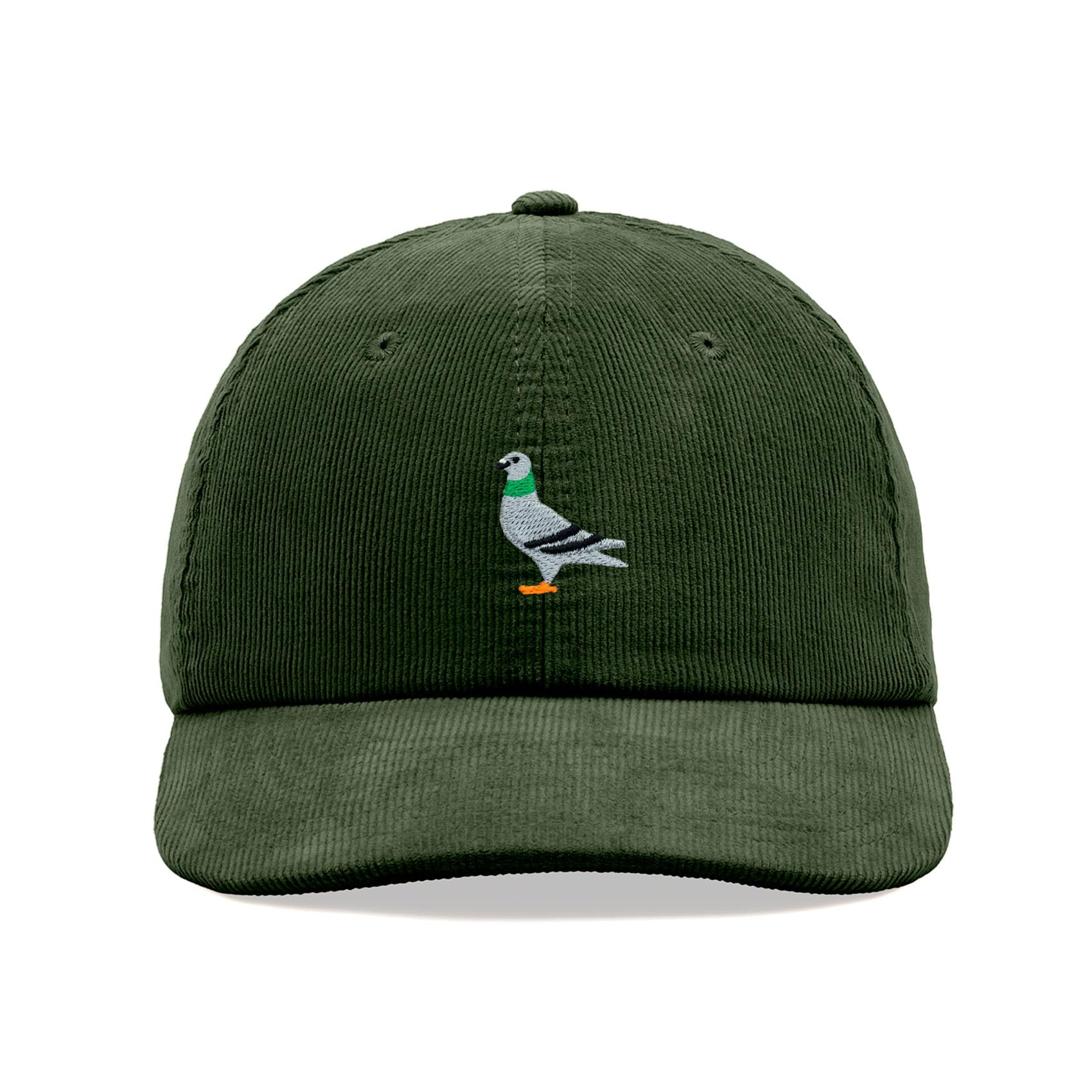 Cap Base Unisex Dark Olive Pigeon Corduroy Baseball Cap Vintage Dad Hat Adjustable