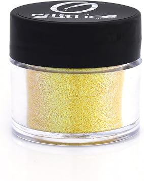GLITTIES - Pineapple - Cosmetic Grade Extra Fine .006" Loose Glitter Powder Safe for Skin! Perfect for Makeup, Body Tattoos, Face, Hair, Lips, Soap, Lotion, Nail Art - 10 Gram Jar