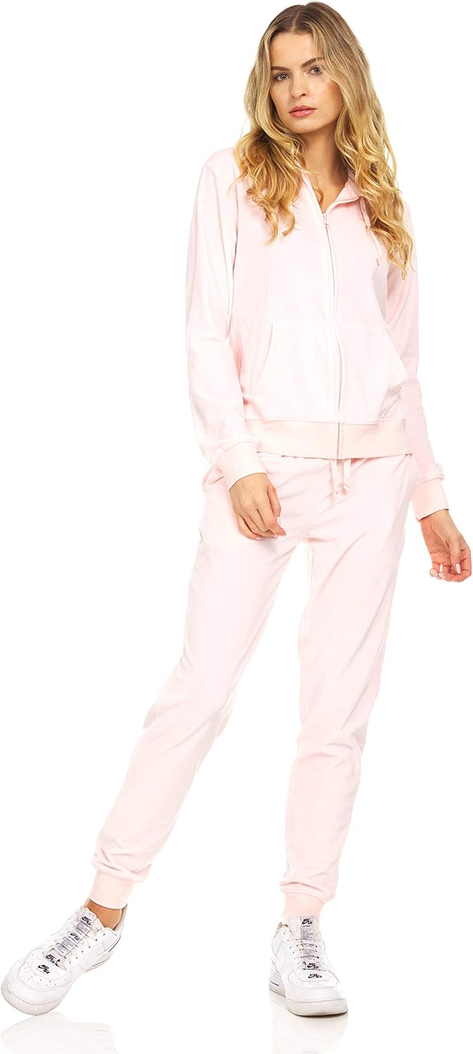 Cheetah Ladies 2 Piece Velour Jogger Set, Hoodie and Sweatpants Ladies Tracksuit image 2