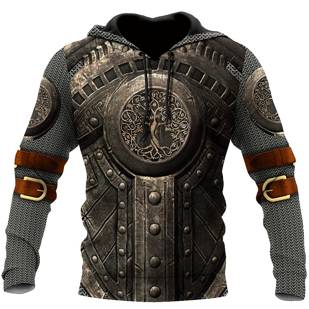 Hoodie Viking Armor 3D avec Impression Ultra Résistante et Capuche Confort S - 5