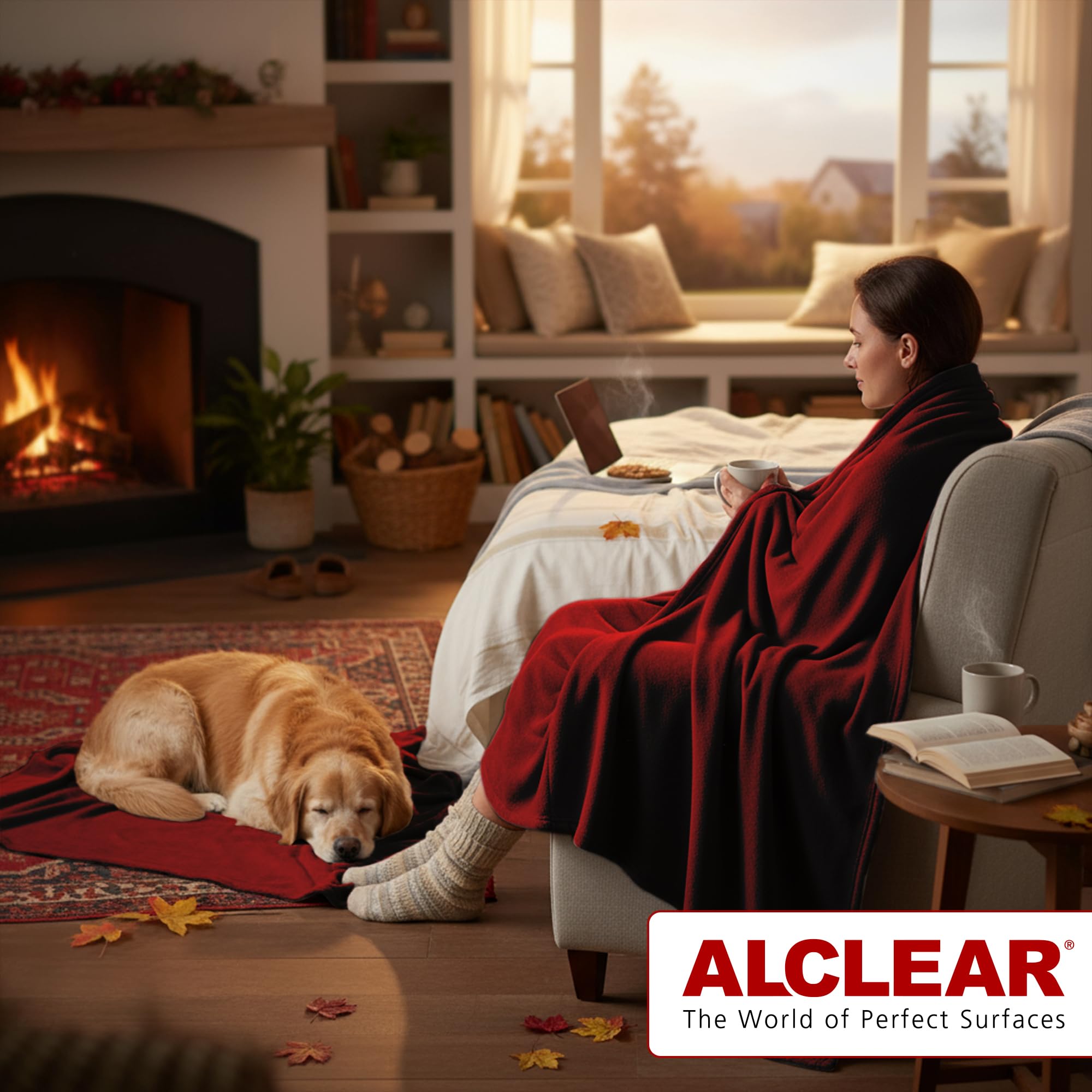 ALCLEAR A3B Fleecedecken Set, 3 Stück, Bordeaux, 130x160 cm, über 200 g/m² | Oeko-Tex zertifiziert, weiche Sofadecke, Wohndecke, Picknickdecke, Überwurf, fusselfrei, pflegeleicht und warm