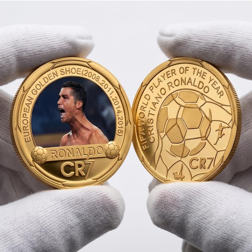 Cristiano Ronaldo CR7 Gold-Plated Souvenir Collectible Coin | Rare Collectible-image-26