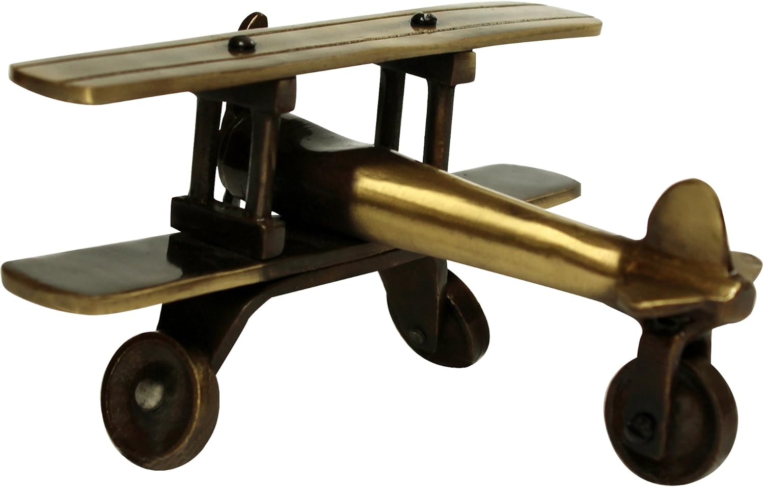 Brass Antique Aeroplane Model Showpiece (Brown_4.5 Inch X 5.5 Inch X 3 Inch) by Indian Collectible