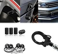 Vista 10 de Xotic Tech - 2 piezas de parachoques delantero rojo JDM Racing de nailon con correa de remolque con eslogan chino de acero + gancho de remolque