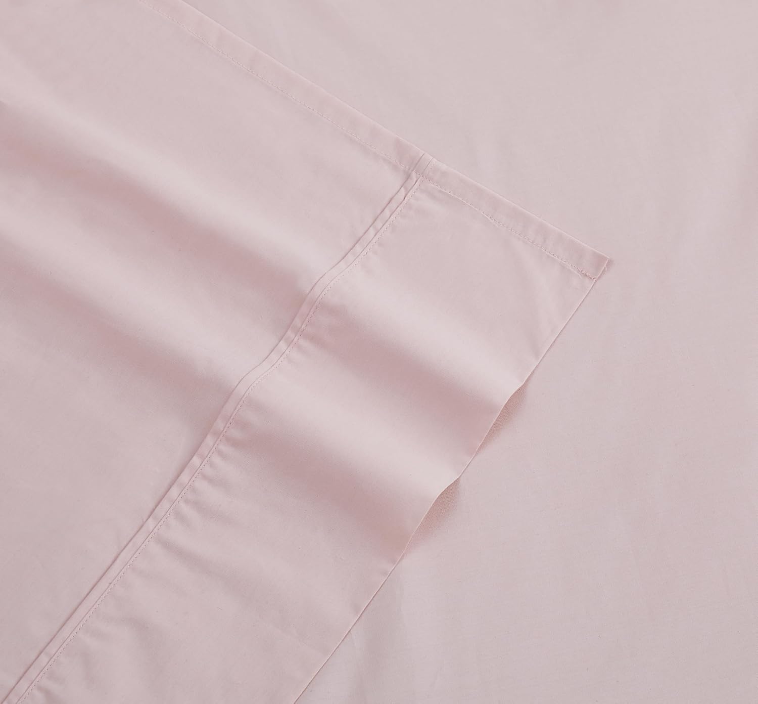 Brooklyn Loom Classic Cotton Sheet Sets Blush Cotton 4-Piece Queen Sheet Set, Solid Color Themed, for Men and Women, Oeko-TEX Certified Confidence