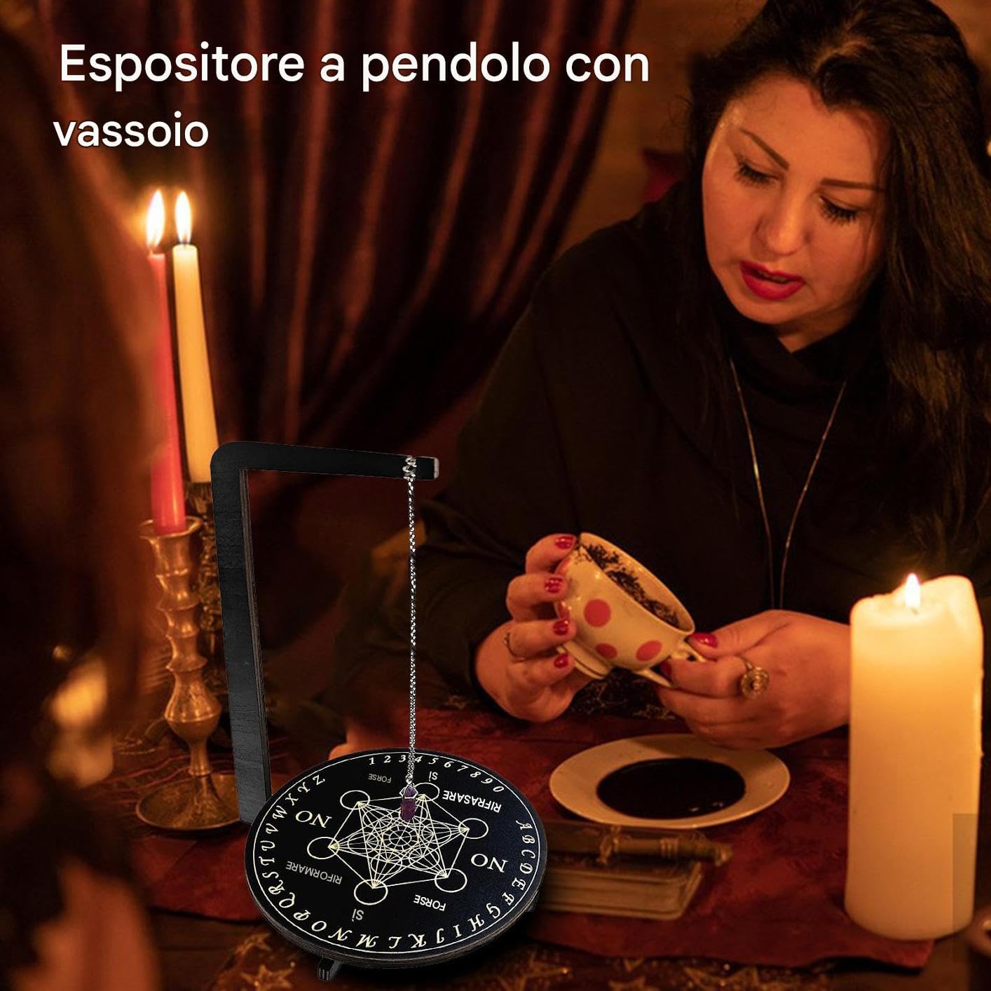 Pendulum Board Per Divinazione | Tavola Altare In Legno Per Pendolo,Strumento Rituale Fatto A Mano Per Lavoro Energetico Spirituale E Meditazione Verticale
