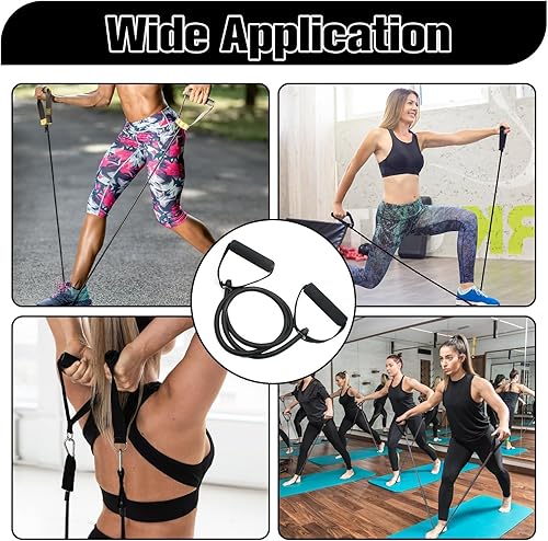 Miniatura 6 de Bandas de resistencia con asas, bandas de ejercicio de entrenamiento fáciles de sostener, cómodo accesorio de entrenamiento para hombres y mujeres,
