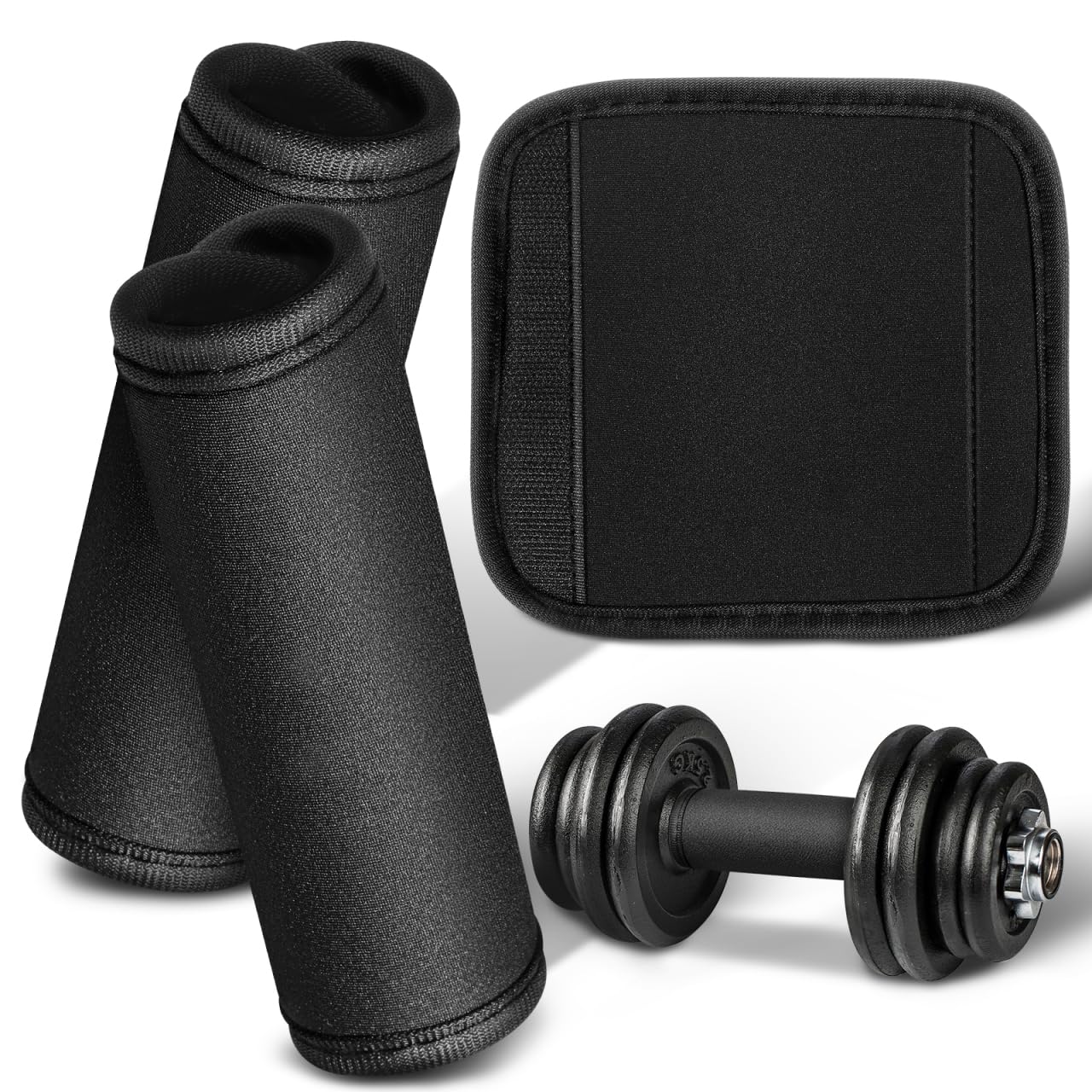 Gatuida Pull up Handles Grip Pads: 3pcs Barbell and Dumbbell Handles Pads Detachable Cushion Protectors Anti-Slip Covers for Home Gym Strength Training Doorway Horizontal Bars Fitness Supply