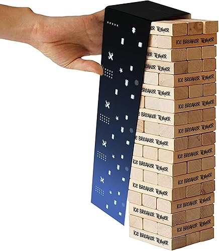 Miniatura 9 de Ice Breaker Tower Questions Tumbling Tower Game - Para todos - 54 divertidos iniciadores de conversación - Grandes juegos familiares para niños y