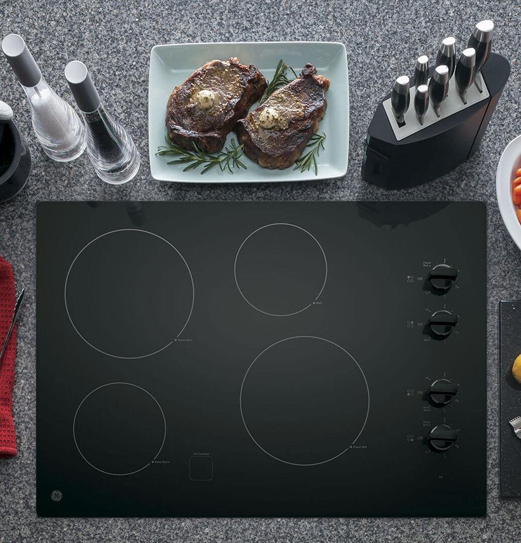 Buy GE JP3030DJBB 30 Inch Smoothtop Electric Cooktop with 4 Radiant
