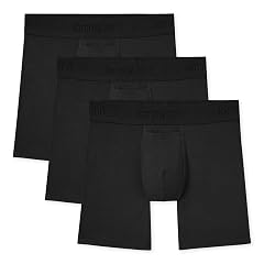 Tommy John Mens Mid-Length Boxer Briefs - Second Skin Fabric - 6 Inseam Underwear with Contour Pouch and