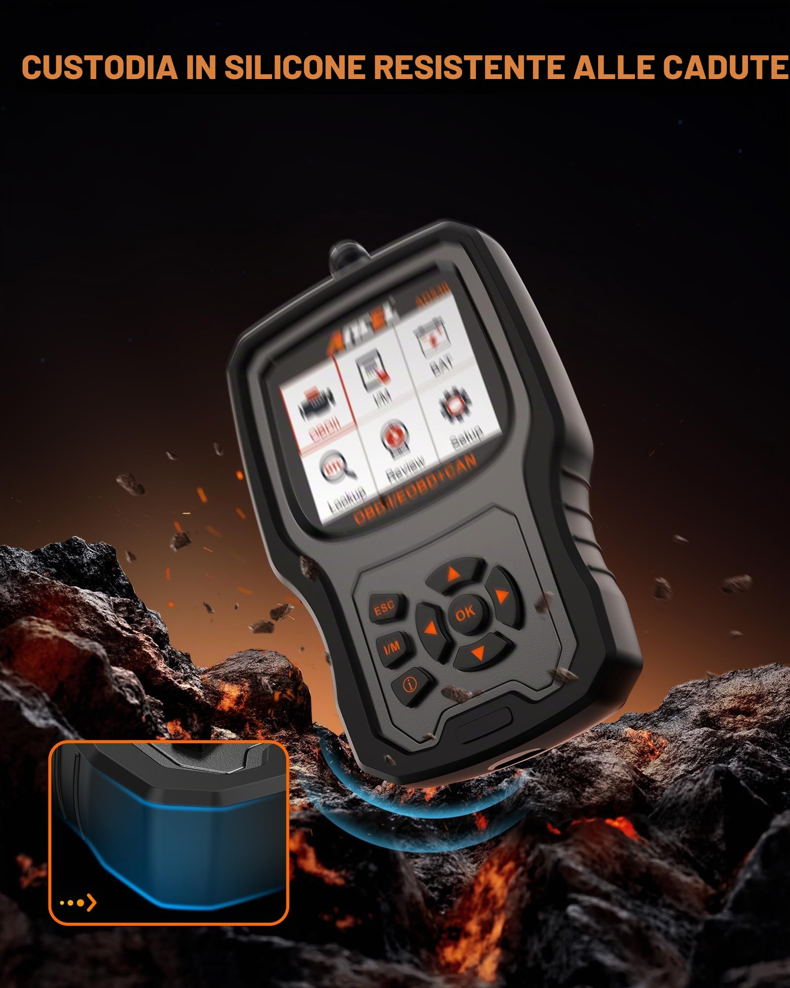 ANCEL AD530 Lettore di Codice OBD2 Controlla lo Strumento di Scansione della Luce del Motore Dell'auto Strumento di Scansione del Sensore O2 EVAP Scanner con Funzioni OBD2 Complete