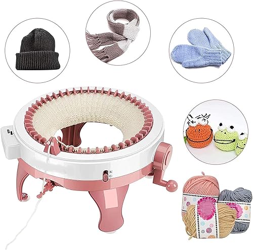 Miniatura 5 de errorpot Knitting Machine, Knitting Board Rotating Double Loom,Smart Weaving Loom Round Knitting Machines, 48 Needles Knitting Machines Weaving Loom