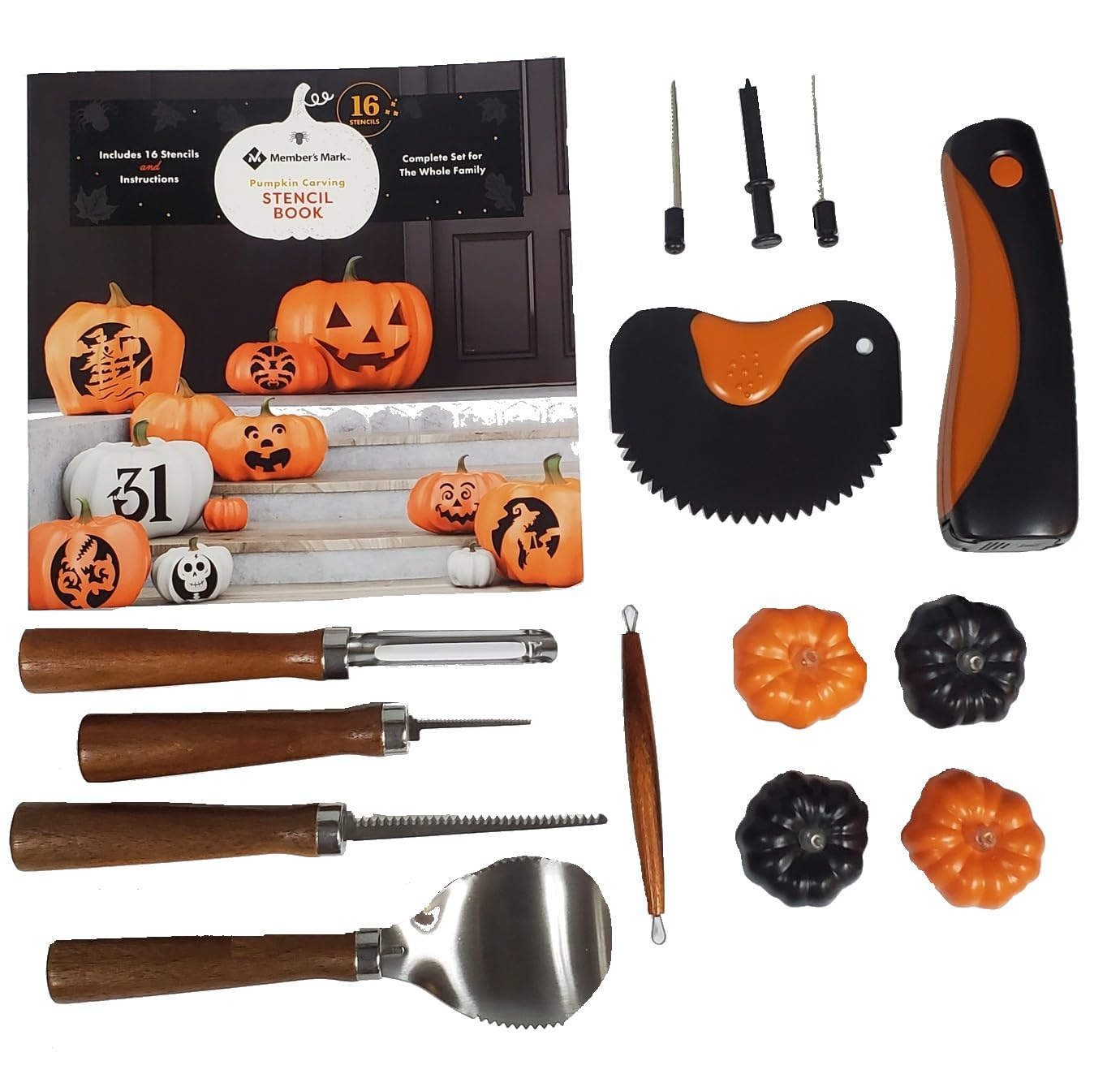 Amazon.com: Member's Mark 15-Piece Premium Pumpkin Carving Kit