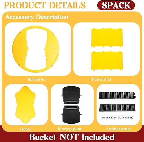 Miniatura 2 de Qualirey Trampa para ratones con tapa de balde de 5 galones, trampas reutilizables para ratones y ratas, trampas para ratones y ratas, trampas para