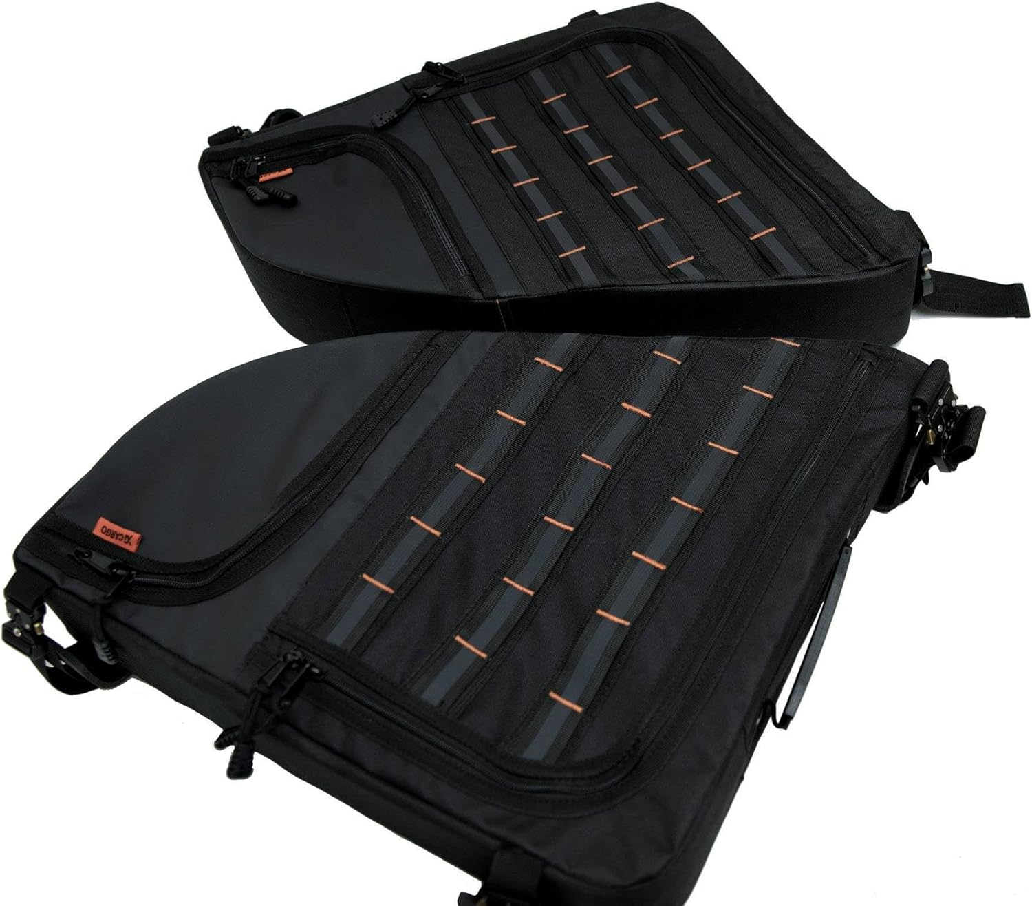 Recon Compatible Cargo Storage System for Jeep Wrangler JK/JL 2-Door – Heavy Duty Nylon Side Rack Organizer Bags, Weather-Resistant Black Overhead Gear Pack by XG Cargo