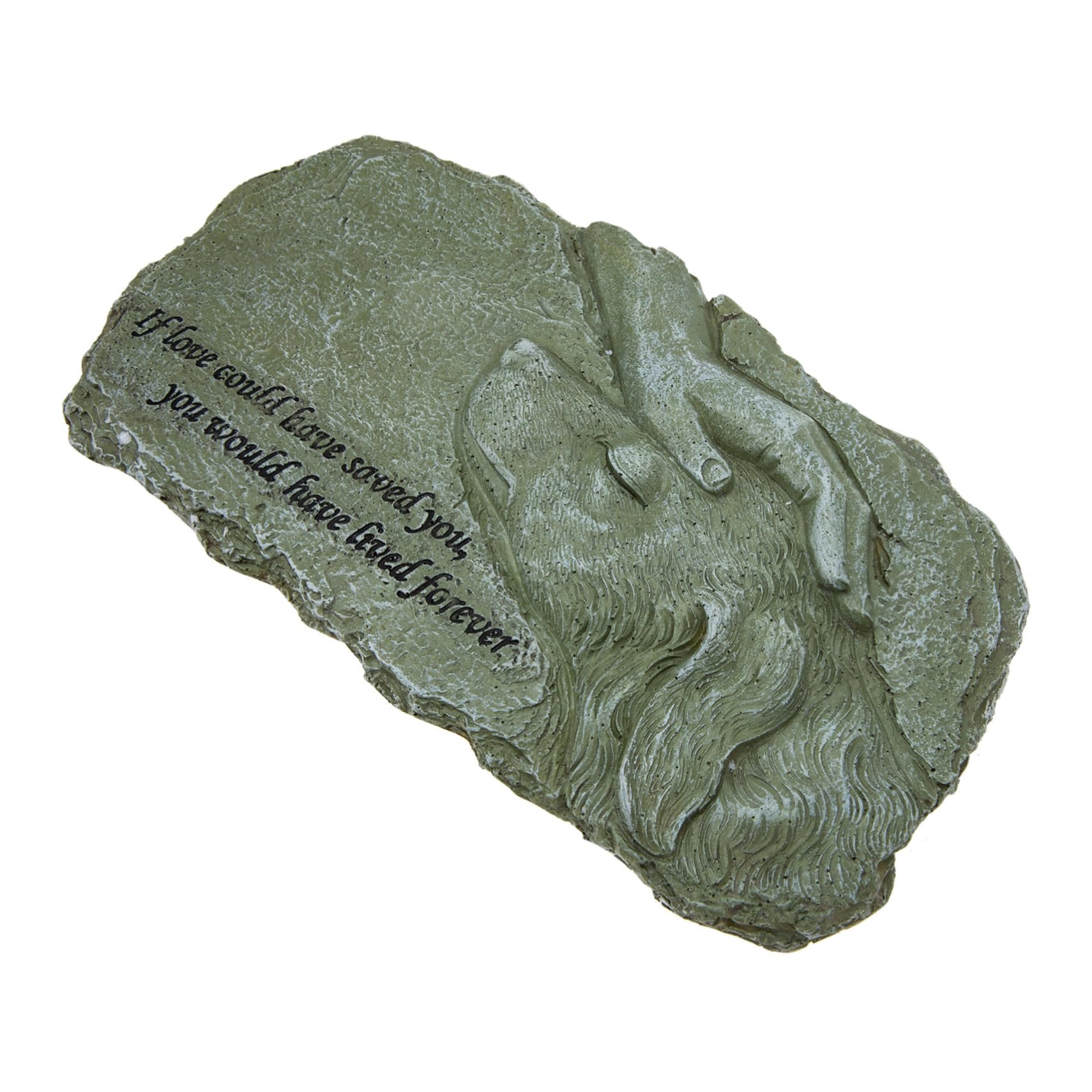 Pierre tombale pour chien en résine haute qualité : statue commémorative et plaque pour jardin