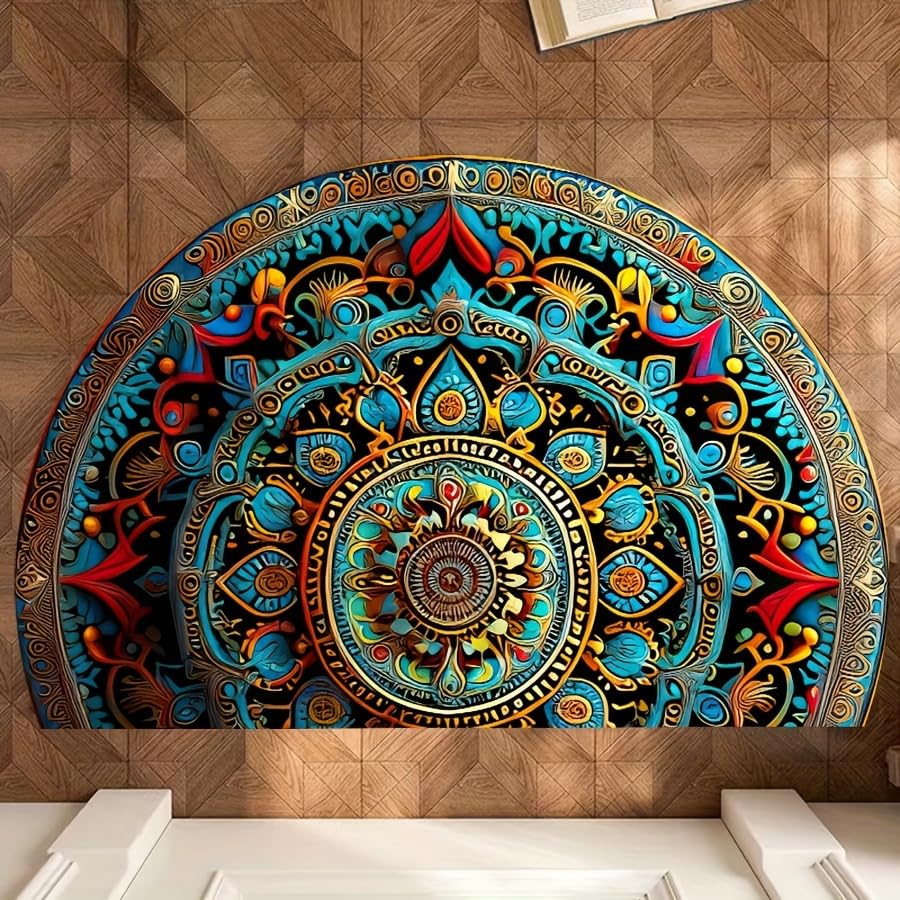 SHOPVILLA Welcome Door Mat/Floor Mats | Super Anti Skid Super Absorbent Carpet Mats | Rugs for Home Kitchen Office | Polyester Door Mats for Home/Bathroom/Bedroom/Kitchen 80x50cm (Colorful)-image-27