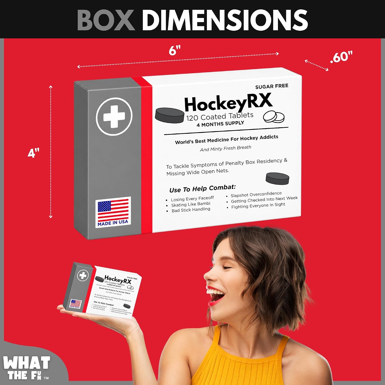 Funny Joke Birthday Gag Gifts, Sports Fans Novelty Box Present,Office Retirement & Party Favors (HockeyRX) image 3
