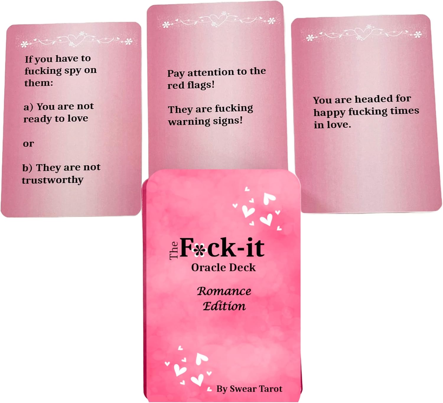 F*ck-it Oracle Deck Romance Edition - 56 Card Tarot-Inspired Deck With Drawstring Bag