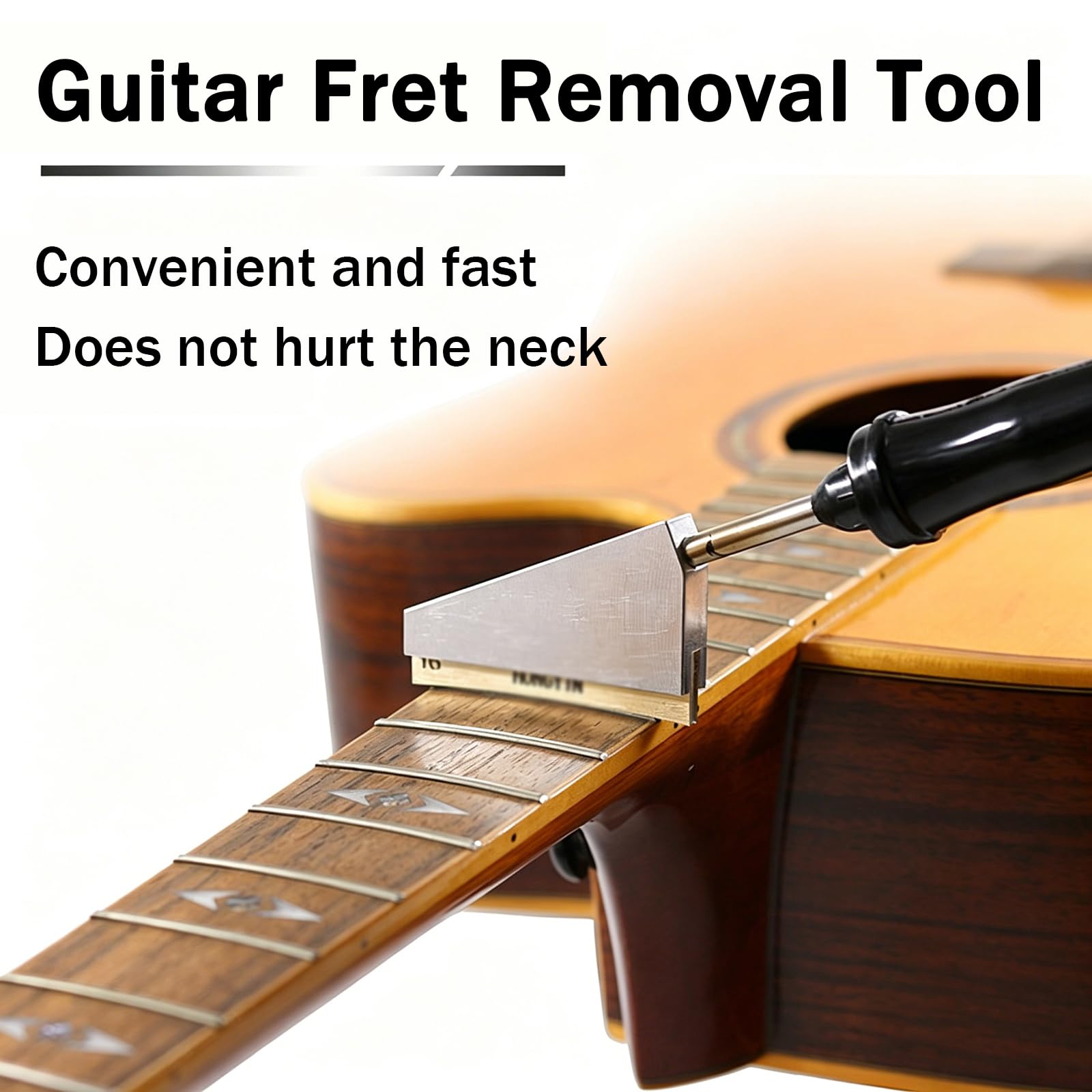 Herramienta De Eliminación De Trastes De Guitarra, Plancha Calefactora para Eliminación De Trastes De Guitarra, Soldador De Temperatura Ajustable, Herramienta De Soldadura Luthier