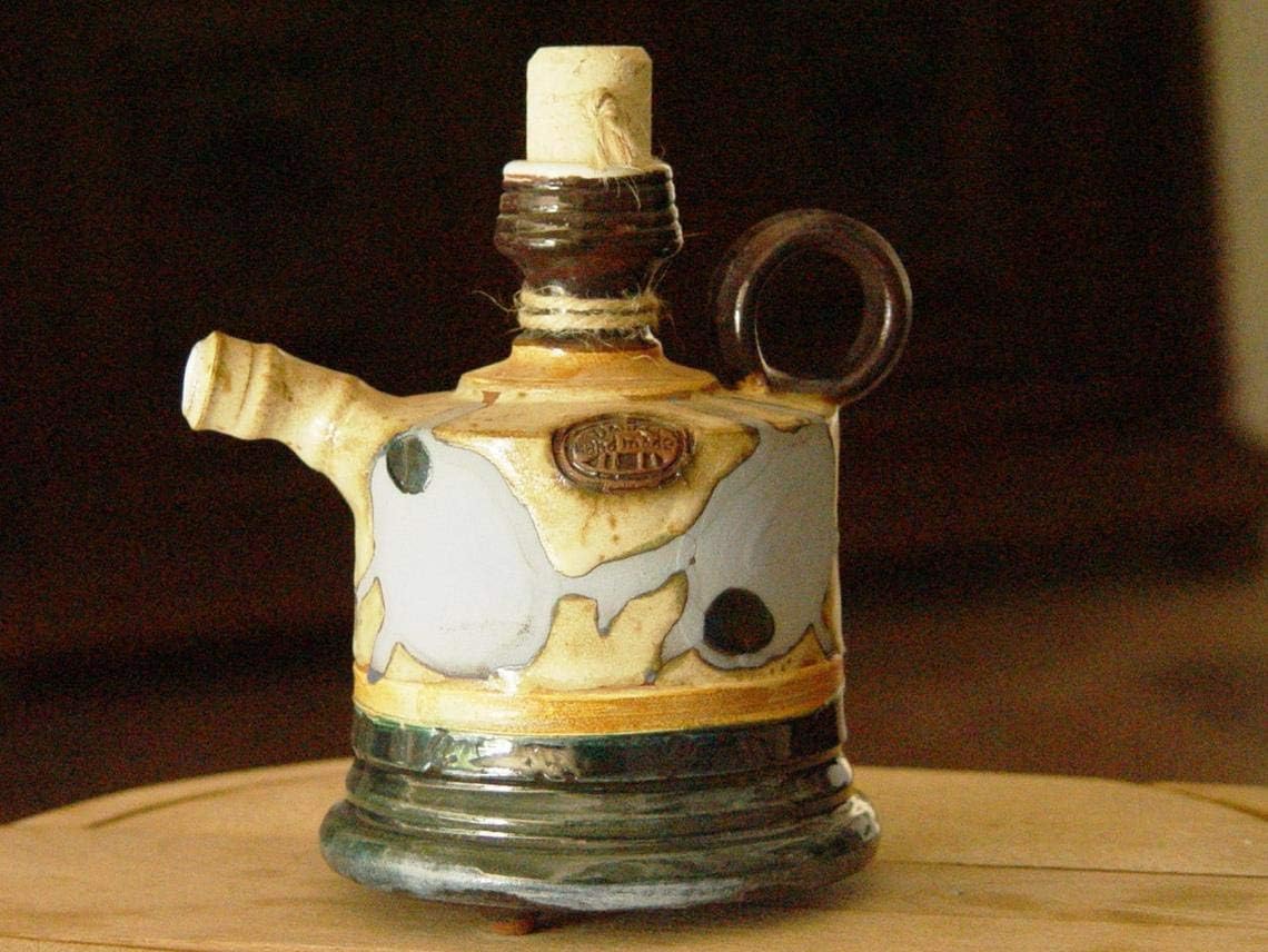 Small Ceramic Bottle. Earthen Pitcher. Ceramics and Pottery, Handmade and Hand Painted Ceramics, Art pottery