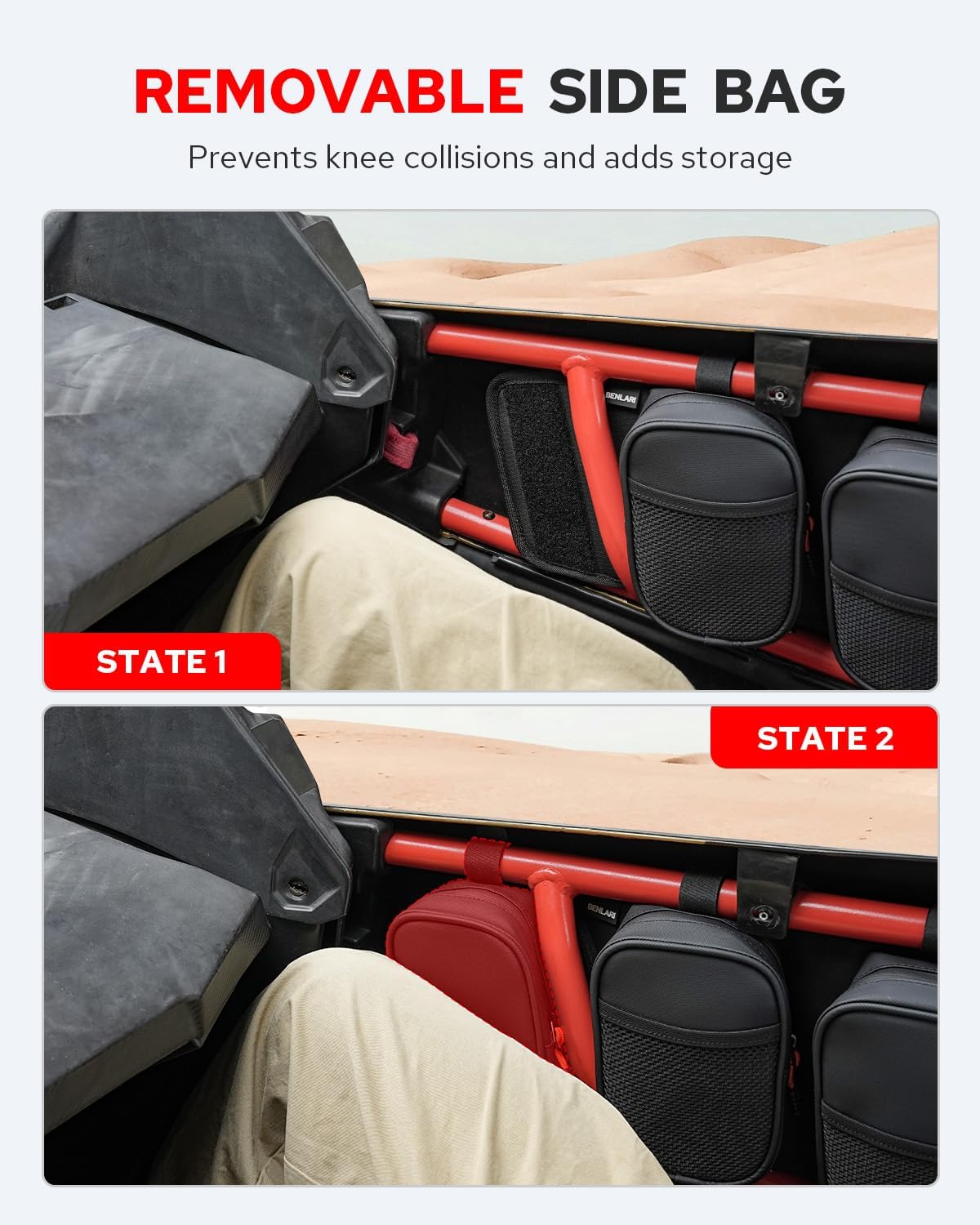 Benlari X3 Door Bags X3 Storage Bags Upgraded Artificial Leather Film Compatible with Can Am Maverick X3 Max 2017-2024 X RS DS MR RC Turbor RR All Models UTV Side Bag,Black