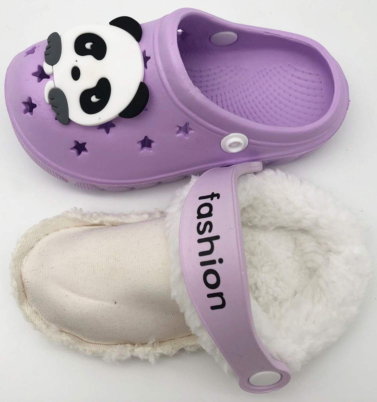 Vorgelen Bambini Invernali Zoccoli e Sabot Ragazzi Morbide Pelliccia Pantofole Ragazze Caldo Casa Ciabatte Antiscivolo Confortevole Scarpe da Giardino All'aperto/Interno 18.5-32 EU