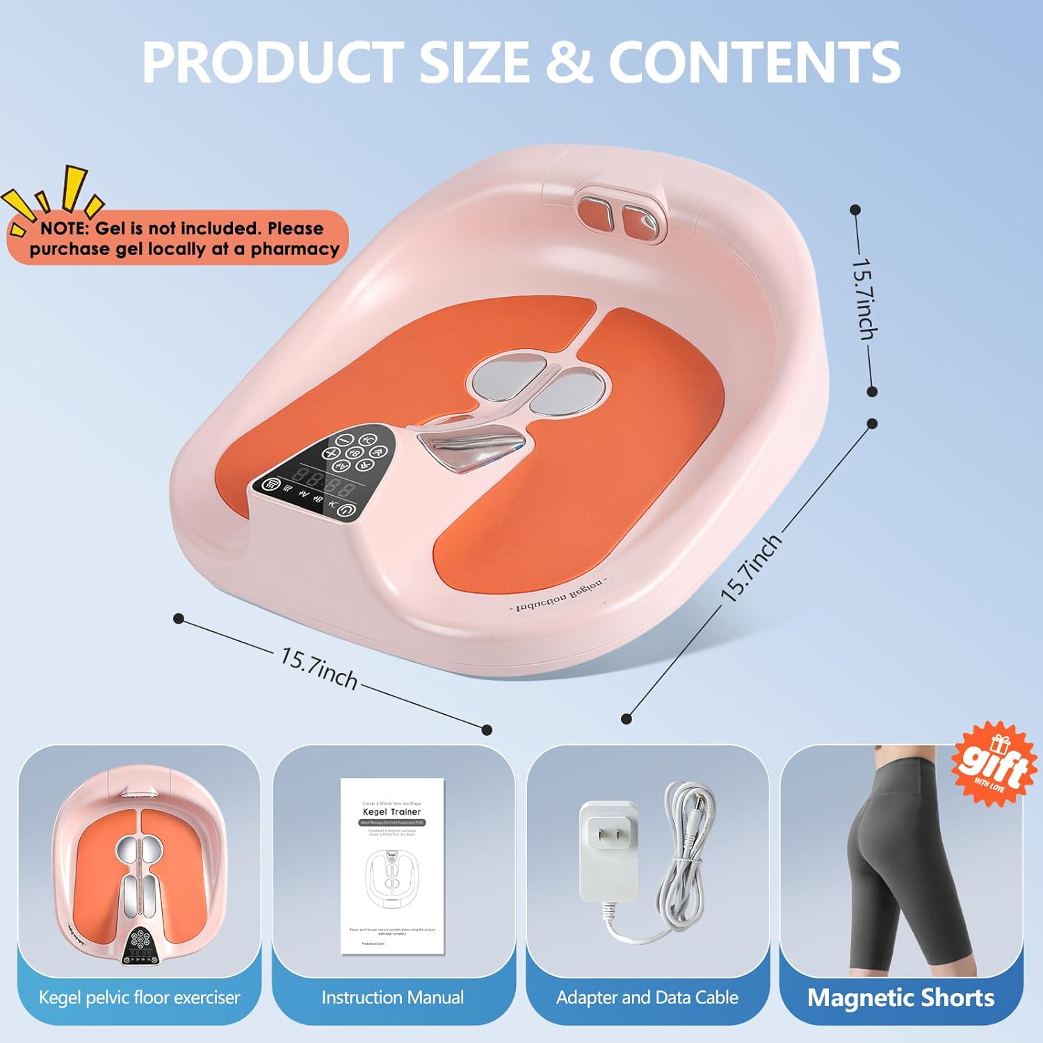 Pelvic Floor Muscle Trainer for Postpartum Recovery & Bladder Control Support - Portable Kegel Toner and Exerciser for Women and Men, Non-Invasive for Home Use