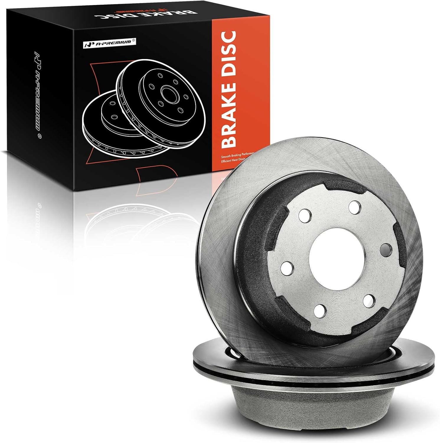 A-Premium 12.80 inch (325mm) Rear Vented Disc Brake Rotors Compatible with Select Chevy and GMC Models - Astro, Silverado Suburban Sierra 1500 2500, Tahoe, Safari, Yukon, Yukon XL1500, 2-PC Set