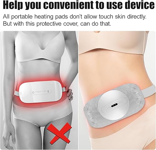 Miniatura 2 de Cubierta protectora de almohadilla térmica portátil, 5 accesorios para almohadilla de calefacción eléctrica (gris-5PCS)