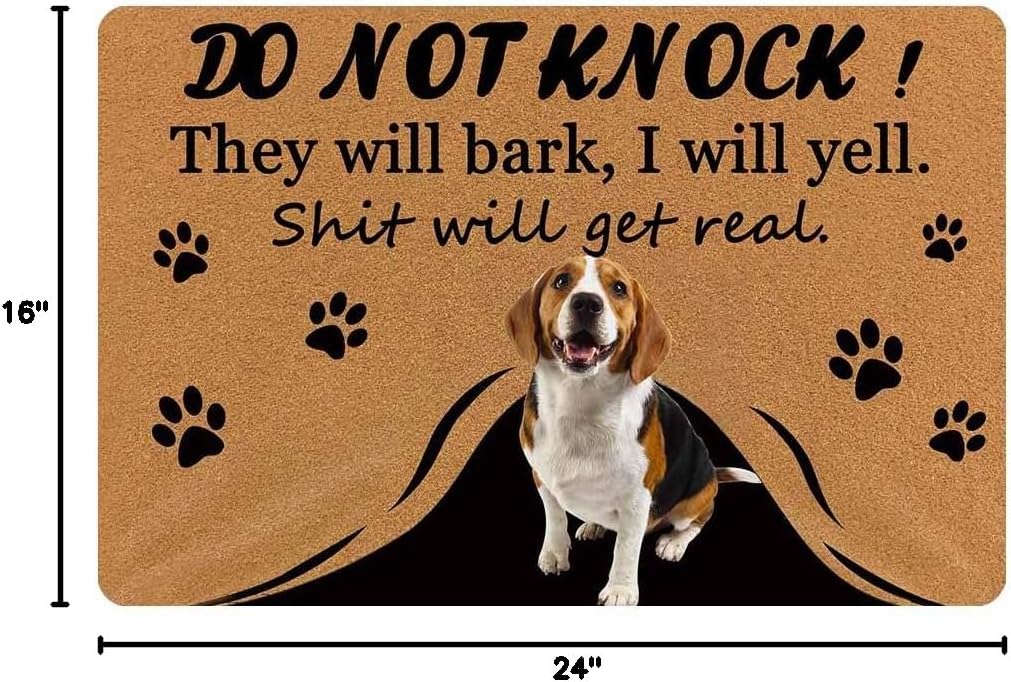 Personalized Dog Face on Doormat 24" X 16" Indoor Outdoor Custom Pet Photo Welcome Door Mat Area Rug Decor Customize Camping Mat