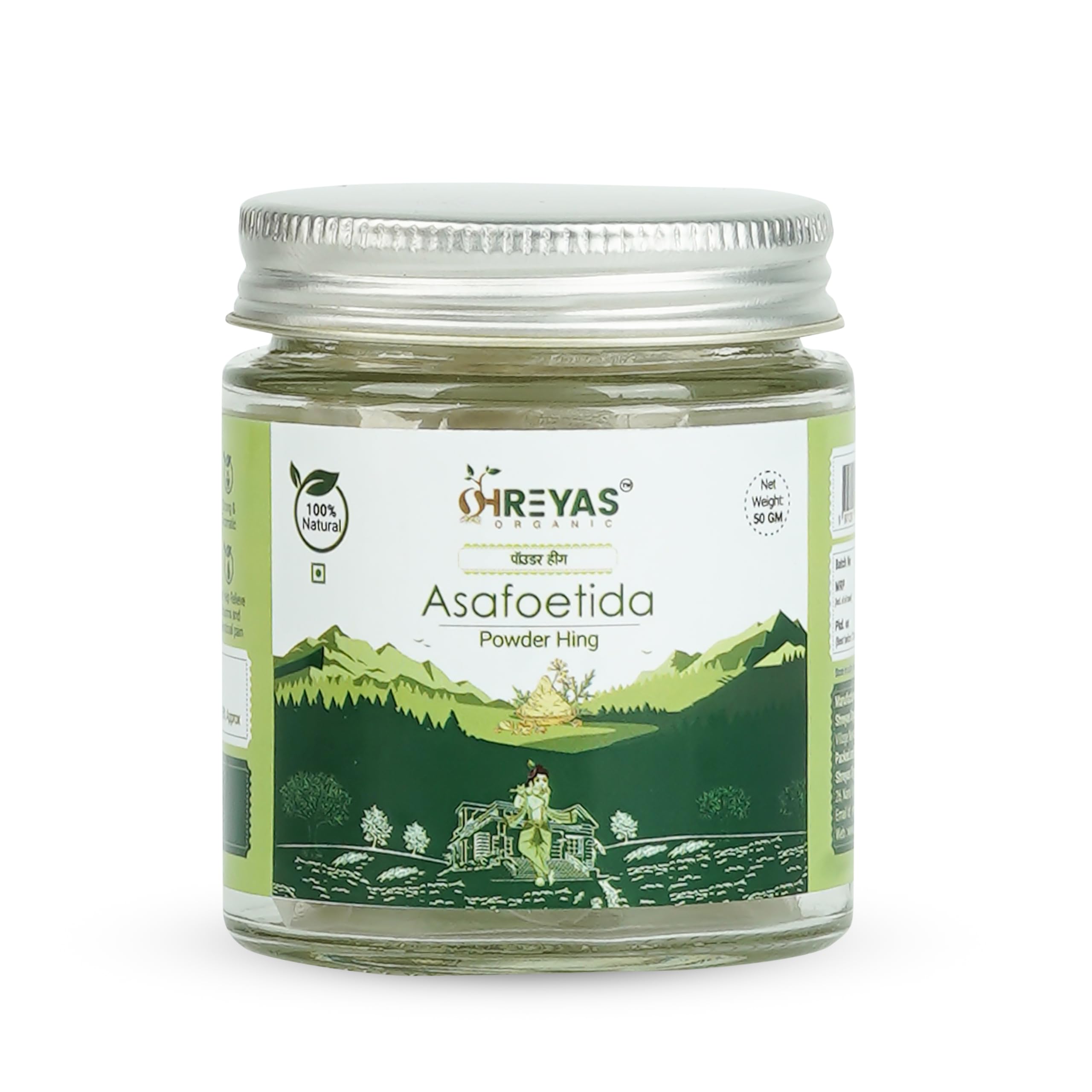 Shreyas Organic Asafoetida Pure and Natural Strong Aromatic Hing Powder for Cooking (50 Gm Glass Jar) (B0CWRXQL4L) Amazon Price History, Amazon Price Tracker